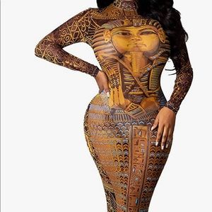 Club Dress Mesh Long Sleeve